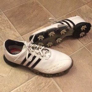 Adidas Powerband 3.0 White/Black Golf Shoes